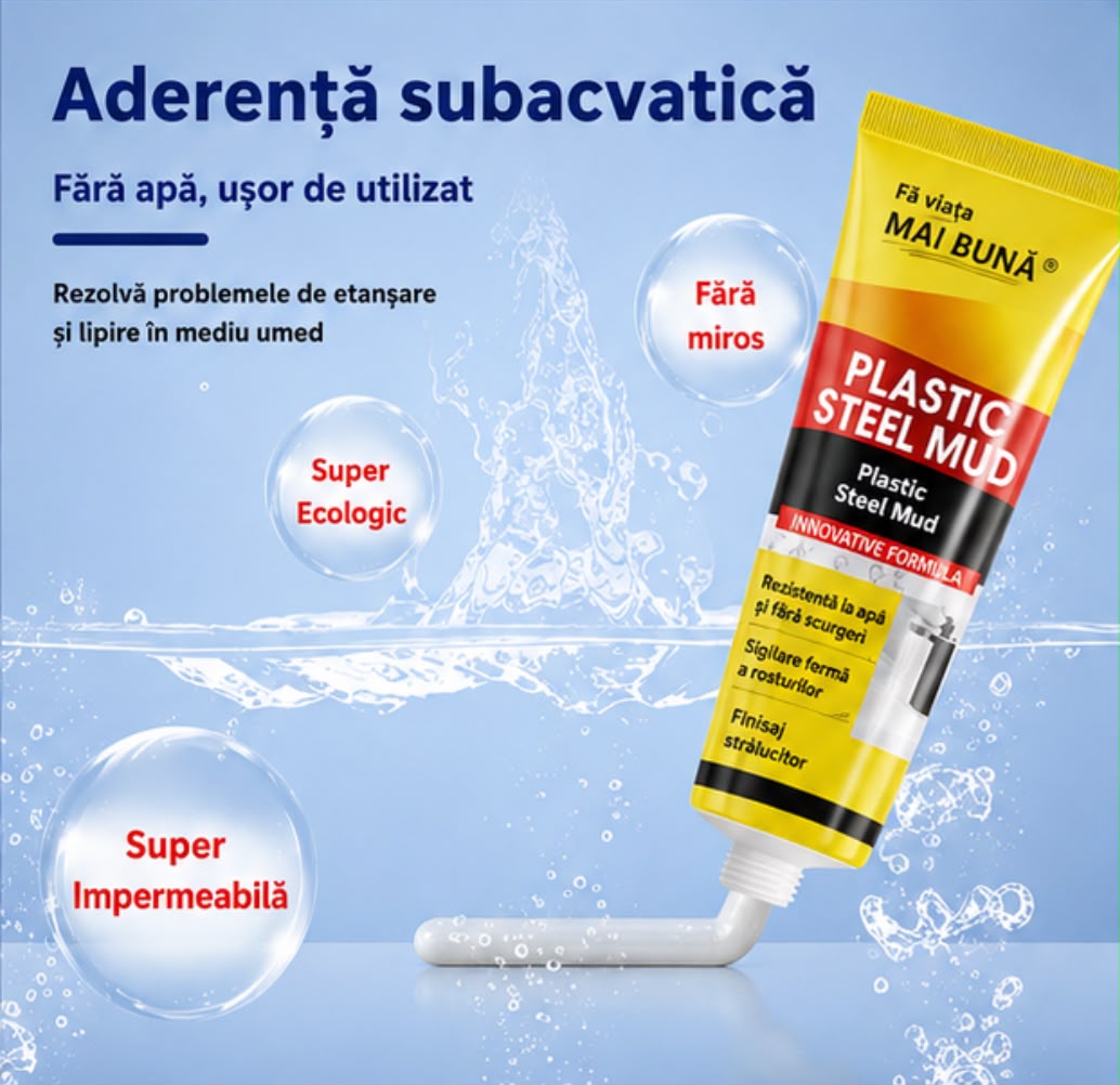 Plastic Steel Mud TERTELL – Pastă de Reparare și Etanșare Multifuncțională - imagine 2