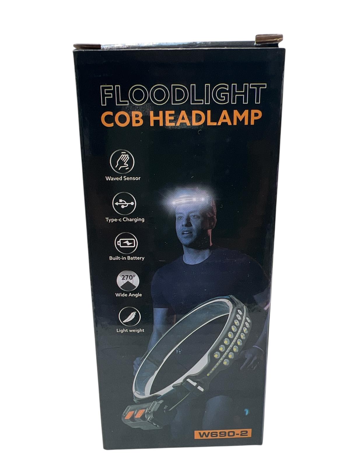 Lanternă Frontală Floodlight COB cu Senzor de Mișcare
