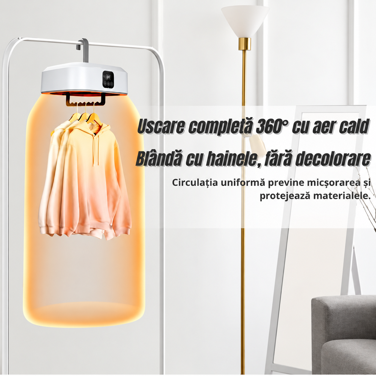 Uscător de Haine Electric Portabil – Mini Dulap Pliabil 400W! - imagine 3
